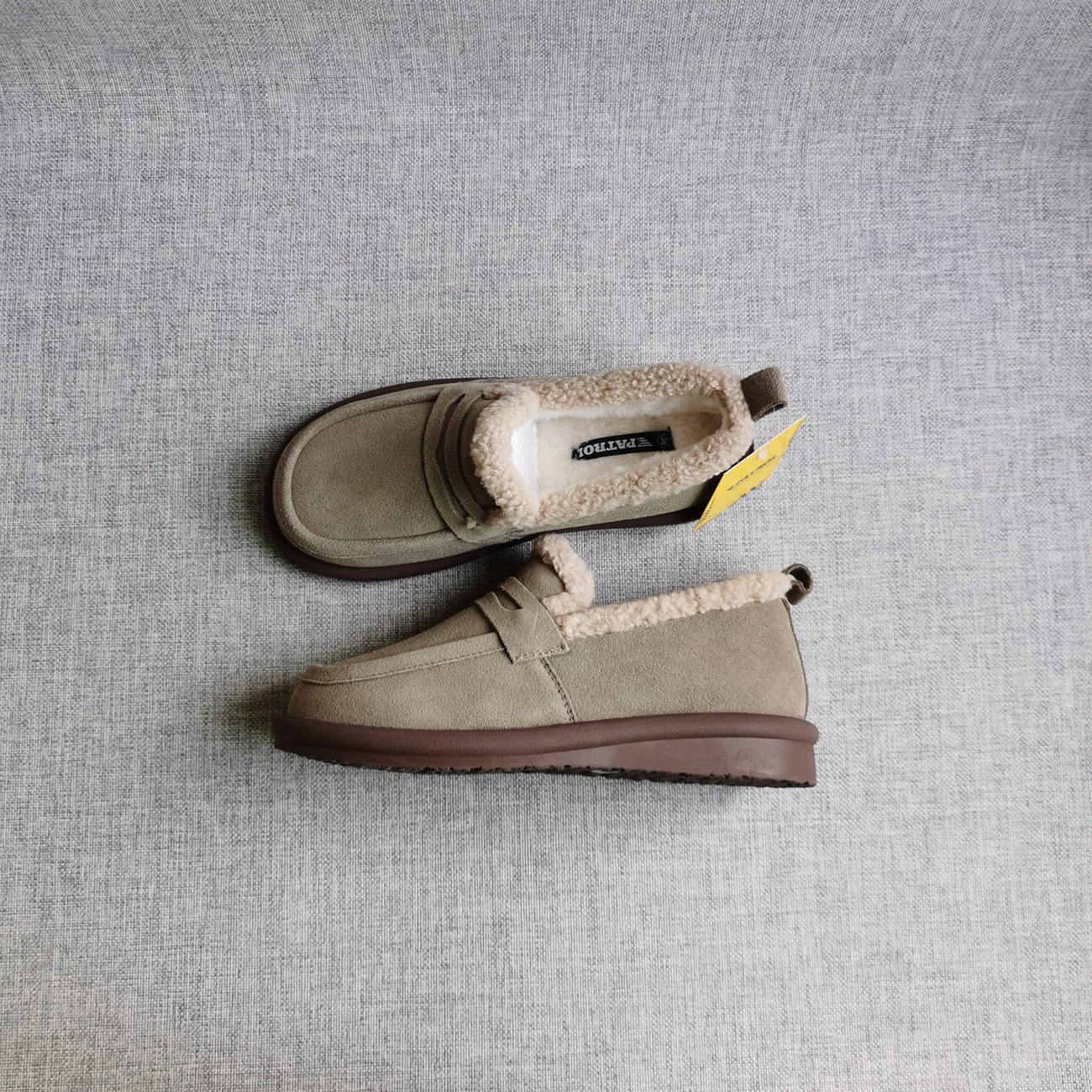 外贸出口毛毛鞋女真皮牛皮加绒保暖宽楦大码一脚蹬懒人羊毛勃肯鞋,女鞋,棉鞋,淘宝优惠券,粉丝福利购,淘宝优惠卷