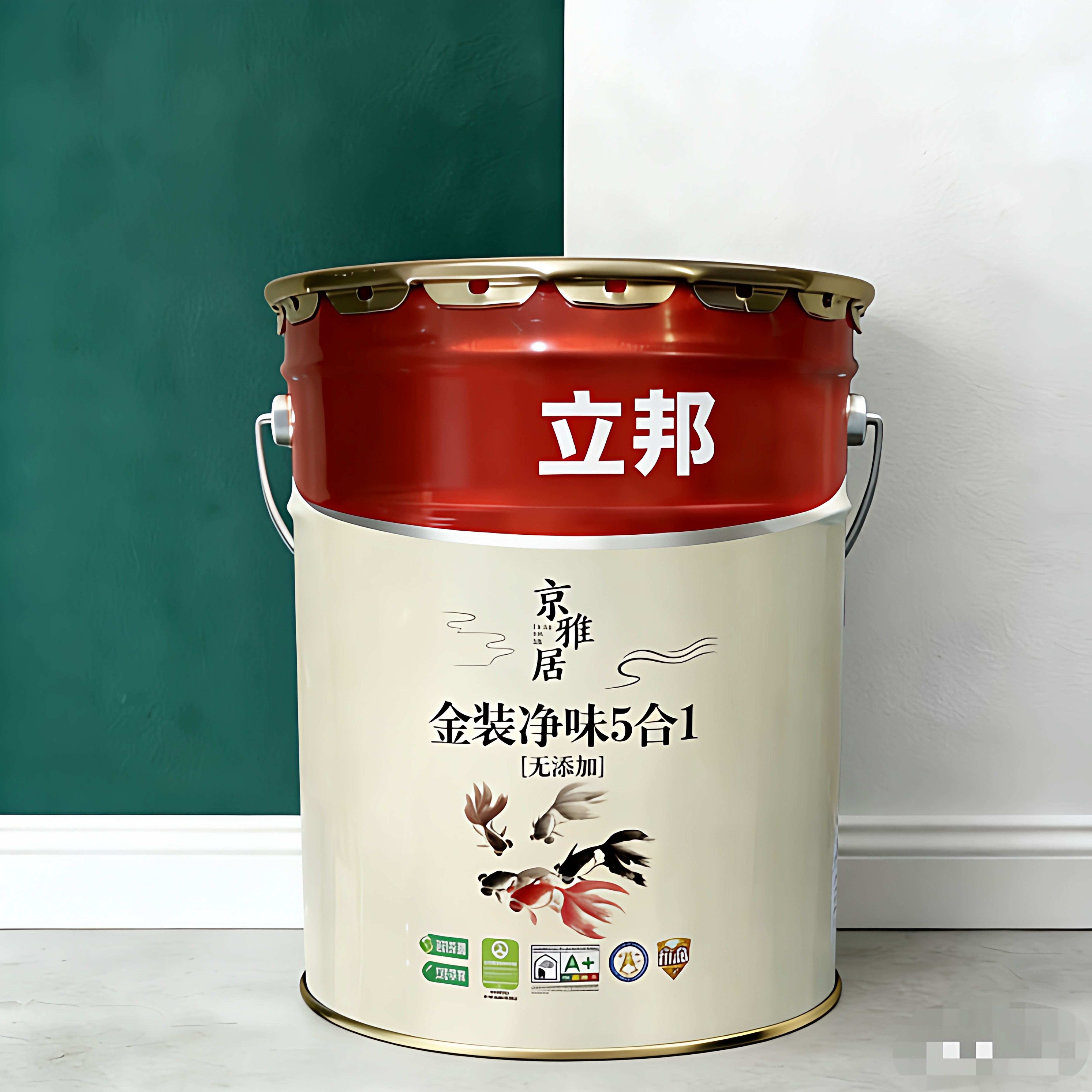 立邦京雅居金装净味5合1无添加乳胶漆净味环保内墙涂料抗甲醛防霉