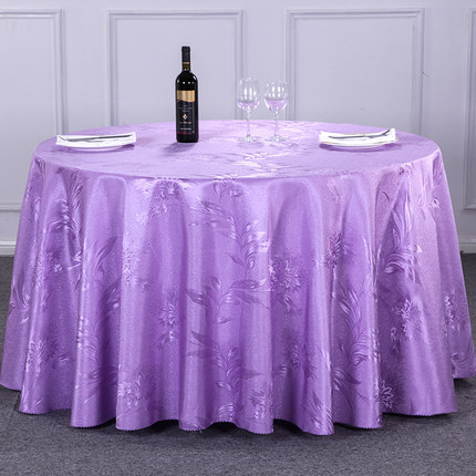 酒店圆桌桌布 饭店台布圆桌布凤尾花 餐厅茶几布圆形桌布布艺中式
