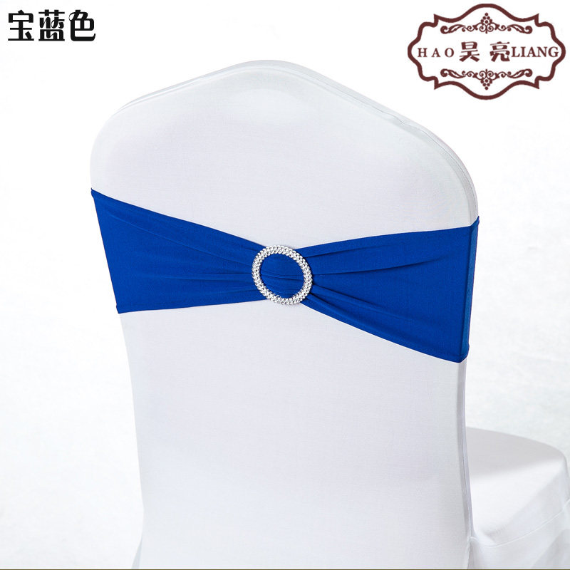 婚庆免系蝴蝶结绑带弹力椅套椅背花装饰钻扣椅背扣酒店婚礼道具