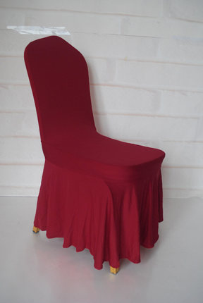 大裙摆弹力椅套连体餐椅套宴会椅子套罩饭店酒店婚庆凳子套罩布艺