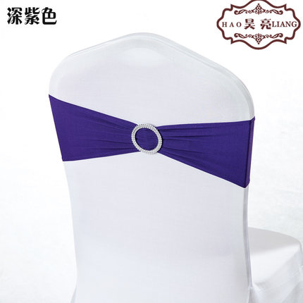 婚庆免系蝴蝶结绑带弹力椅套椅背花装饰钻扣椅背扣酒店婚礼道具