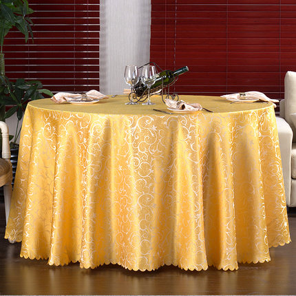 酒店圆桌桌布布艺饭店餐厅方形台布圆形欧式婚庆家用餐桌布茶几布