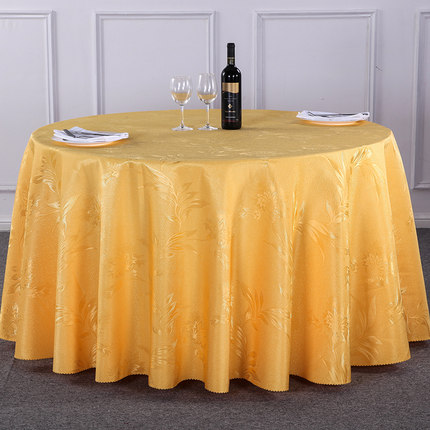 酒店圆桌桌布 饭店台布圆桌布凤尾花 餐厅茶几布圆形桌布布艺中式