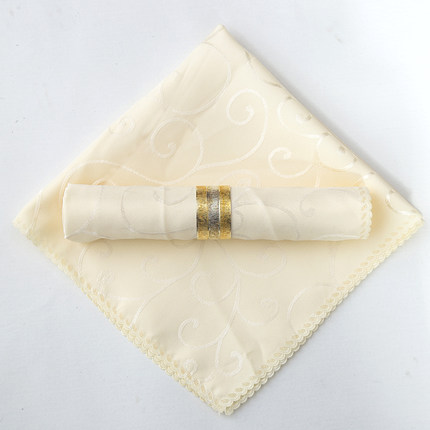 提花口布席巾折花 西餐巾餐厅欧式红色酒店擦杯布 餐巾布餐垫布