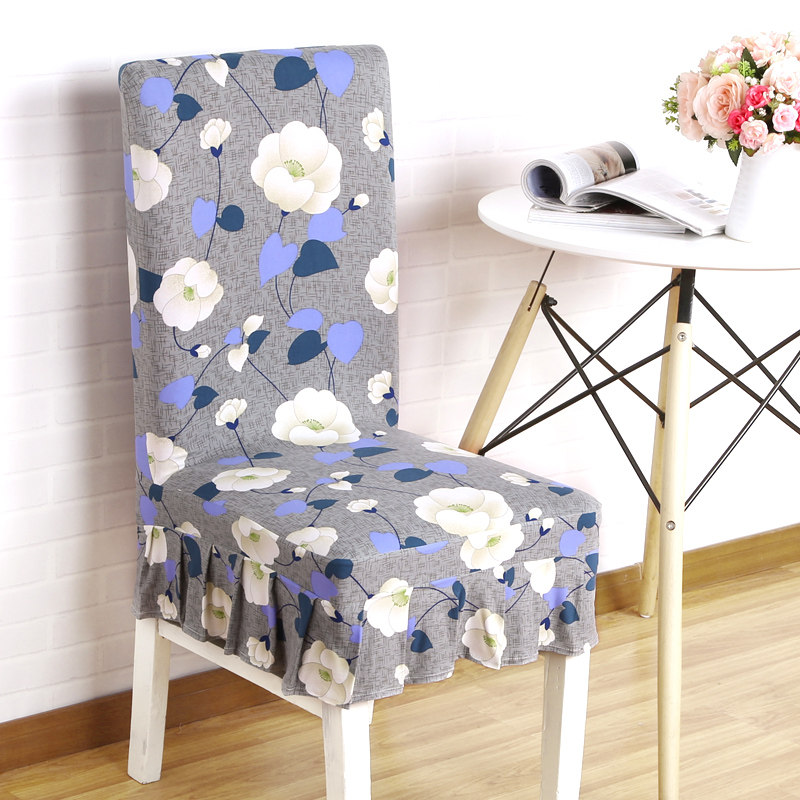 家用弹力椅套连体餐椅套简约现代凳子套罩椅子套酒店座椅套布艺