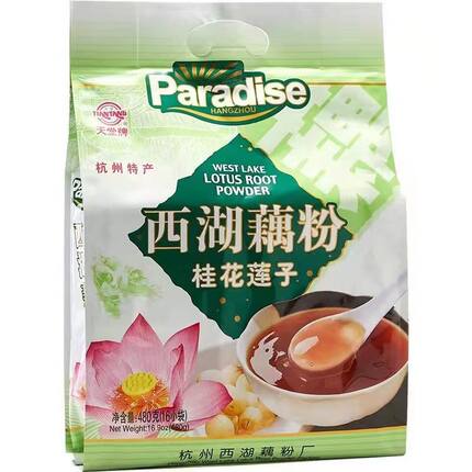 天堂牌西湖藕粉桂花莲子480g(小袋装)正宗杭州特产速溶即食早餐