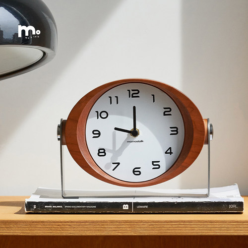 原创设计樱桃木时钟摆件