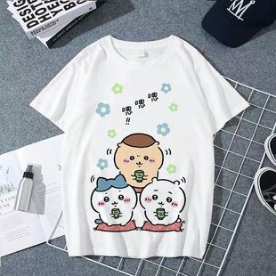 夏季吉伊卡哇乌萨奇小八周边短袖T恤上衣卡通印花男女百搭学生t潮