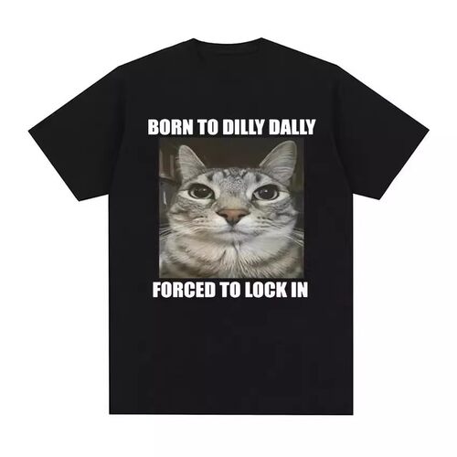 BornToDillyDally猫印花T恤