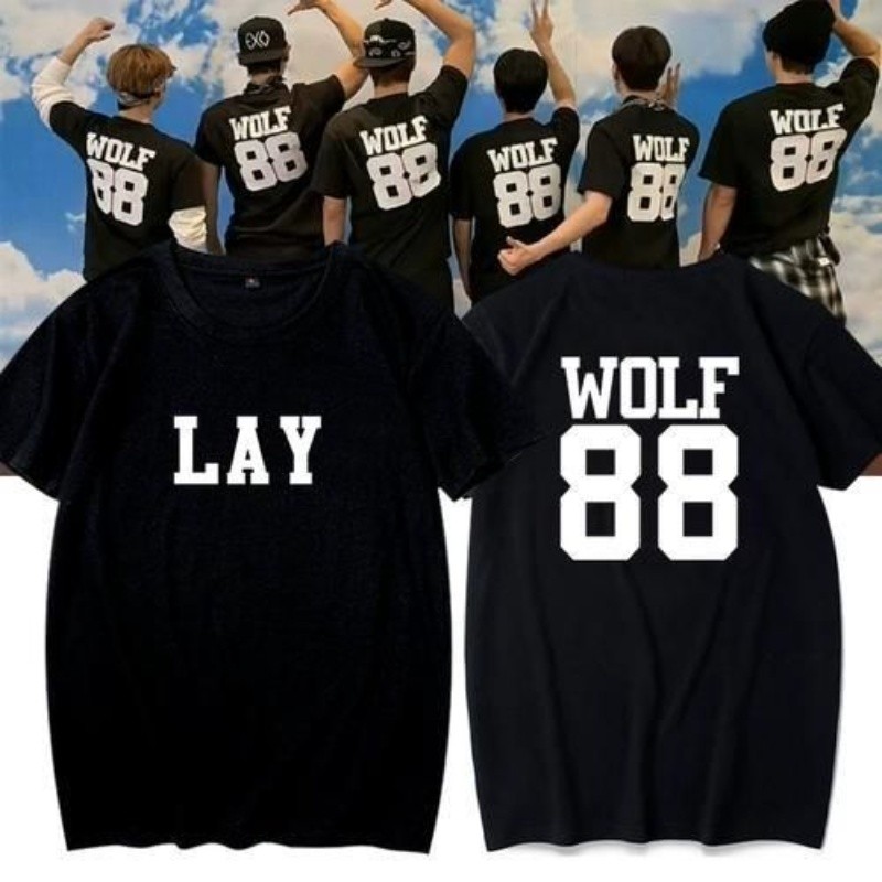 WOLF88回归打歌EXO同款t恤应援圆领短袖T恤吴世勋张艺兴定制衣服