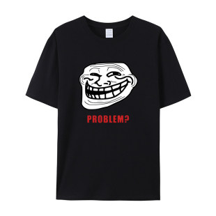 Funny RAGE TROLL JOKE T恤男女衣服 TROLLFACE INTERNET短袖 MEME
