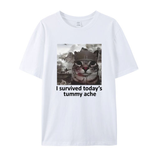 ISurvivedToday搞笑猫梗T恤