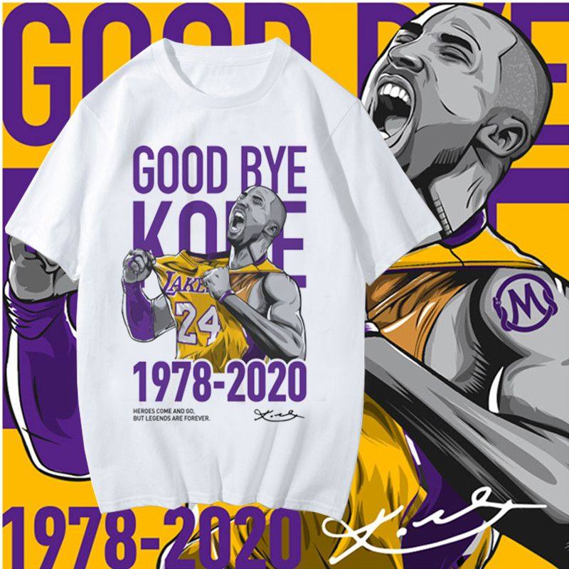 科比联名T恤24号球衣黑曼巴精神退役纪念布莱恩特上衣潮男女短袖t