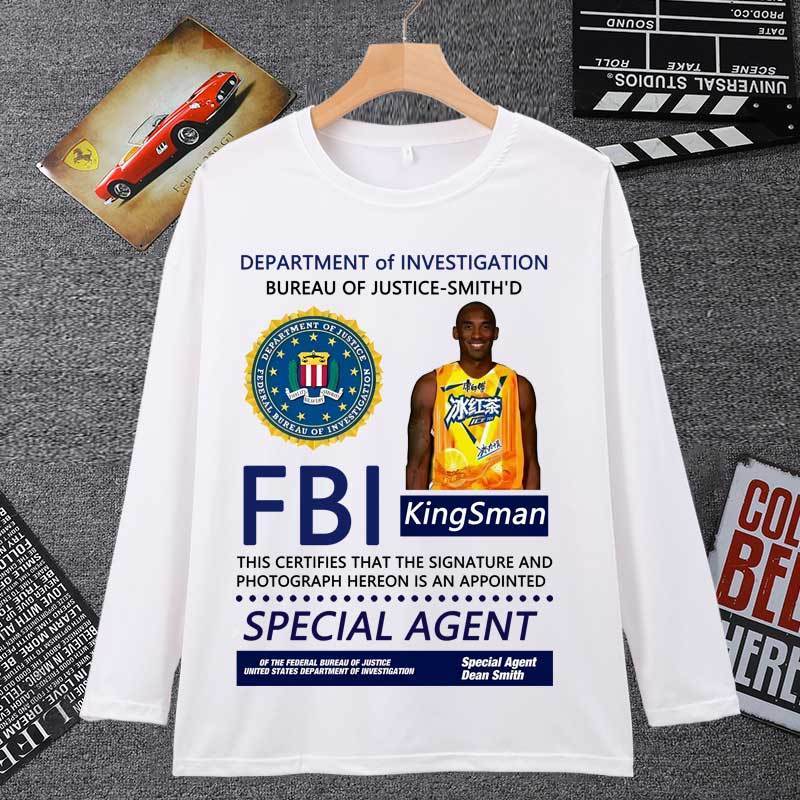恶搞牢大科比FBI表情包长袖T恤