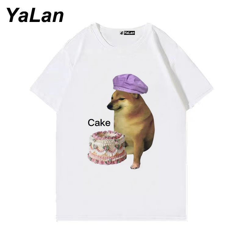 恶搞柴犬短袖T恤男女抽象