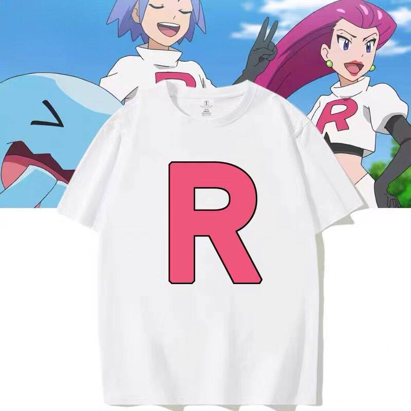 宝可喵周边同款cos短袖痛衣T恤队服男女夏季卡通动漫印花痛上衣服