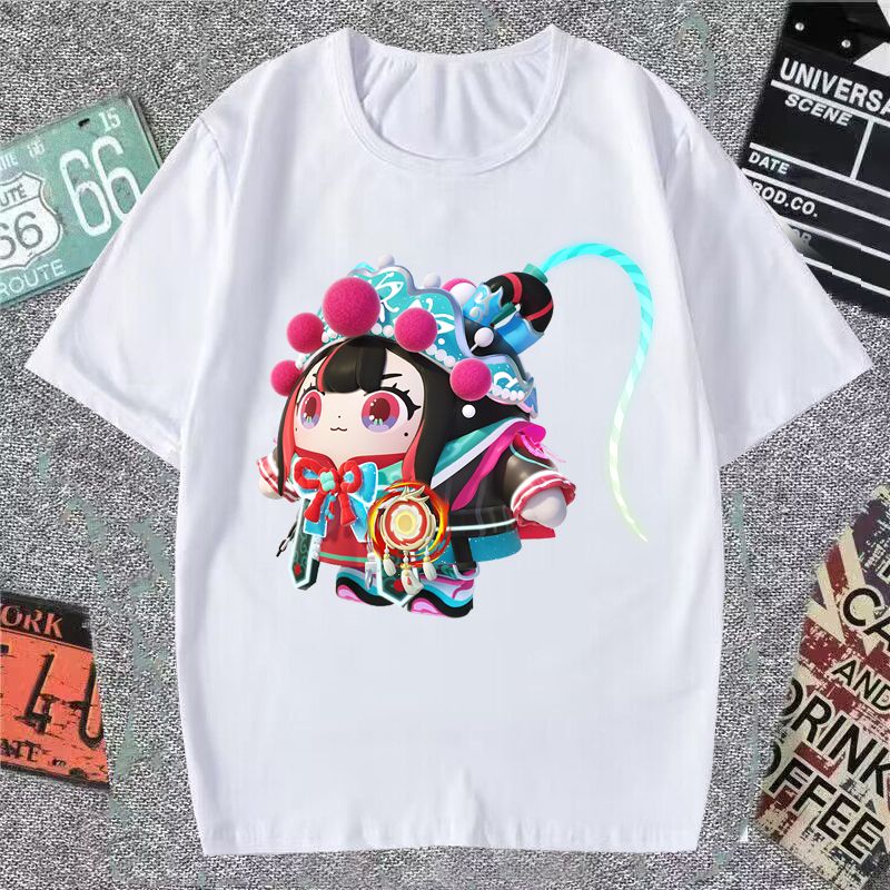 夏季2025新款T恤京剧蛋仔派对