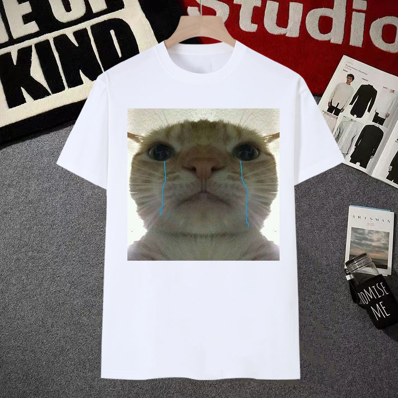 2025夏季新款大头猫表情包短袖T