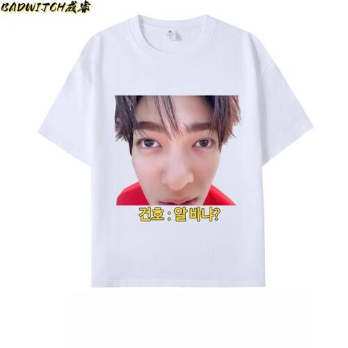 CORTIS团综马丁 James Juhoon 严成玹 Keonho同款大头印花短袖T恤