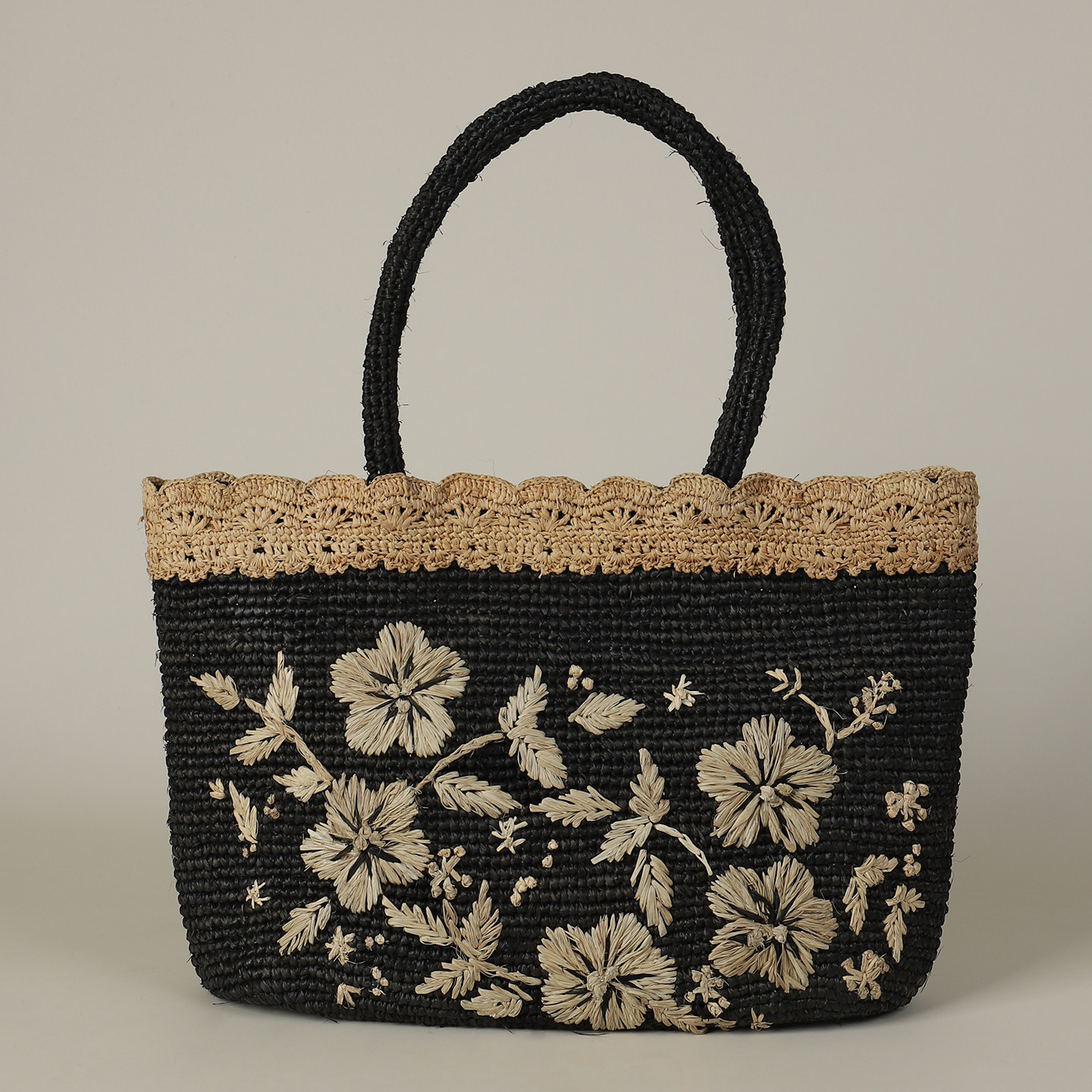 26年春夏新款拉菲草包优雅气质淑女名媛风花朵手提包大容量方包女,箱包皮具/热销女包/男包,编织包,淘宝优惠券,粉丝福利购,淘宝优惠卷