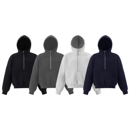 NOT UGLY叁佰TTBRO田尼克工作室拉链设计防风高领连帽卫衣外套