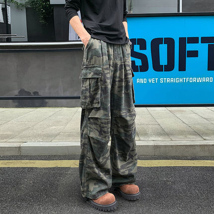 田尼克工作室ttbro叁佰店铺NOT UGLY百搭oaoo男休闲裤迷彩工装裤