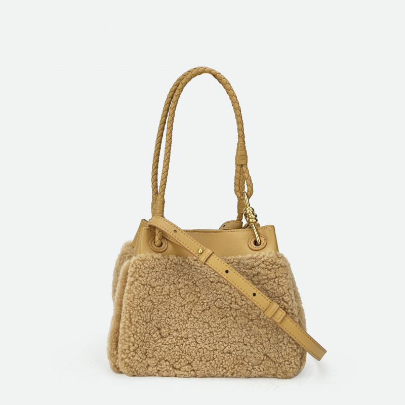 秋冬新款小众设计羊羔毛降落伞大