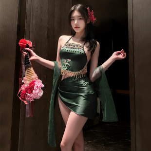 霏慕温婉贵妇刺绣肚兜套装新款演出服女团古风跳舞衣服表演服装qq