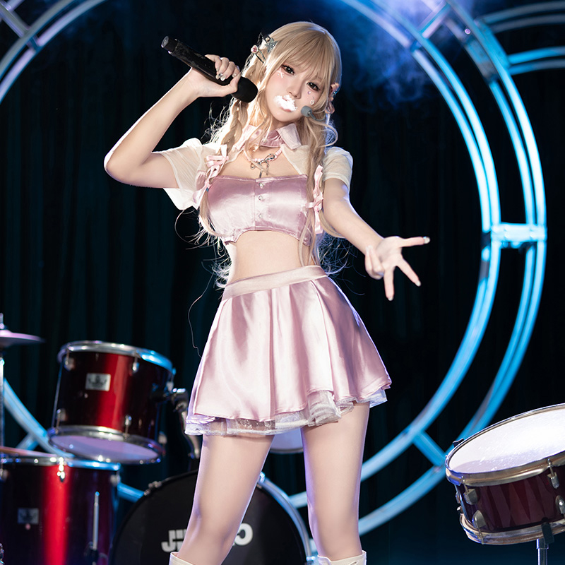 霏慕KPOP女团演出服露脐套装派对