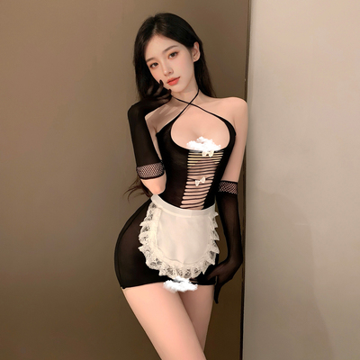 霏慕娇俏网衣制服女连身网袜