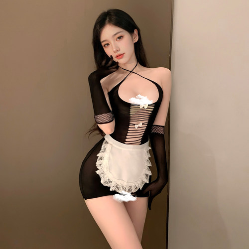 霏慕娇俏网衣制服女连身网袜