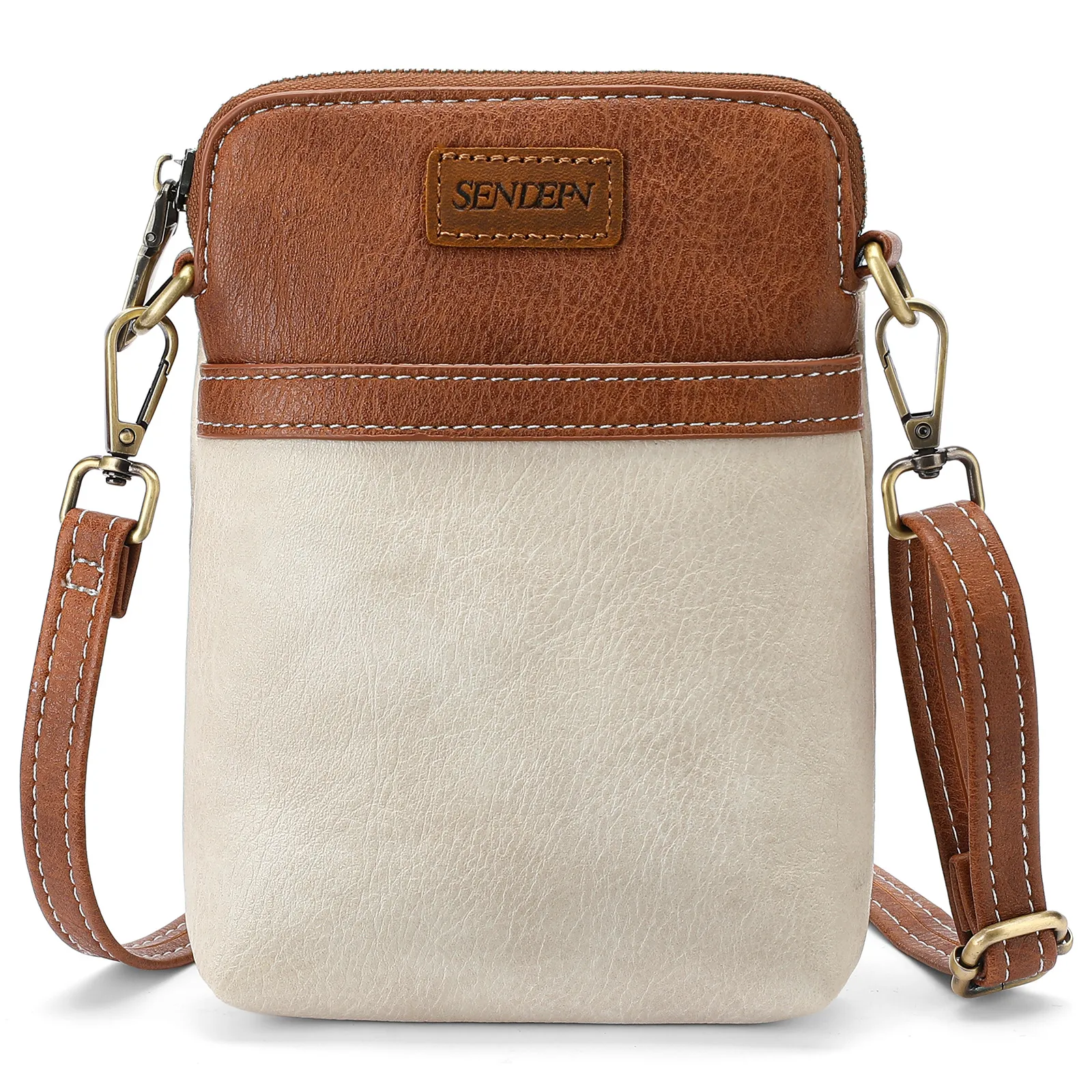 SENDEFN新款休闲手机包轻便斜挎包女士PU单肩包简约女包包现货