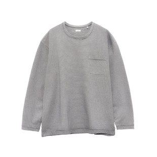 nanamica Micro Stripe Pocket LS Tee25AW混纺细条纹口袋长袖T恤