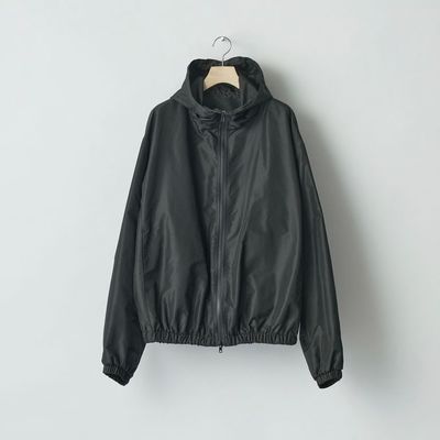 ssstein真丝塔夫绸连帽拉链夹克