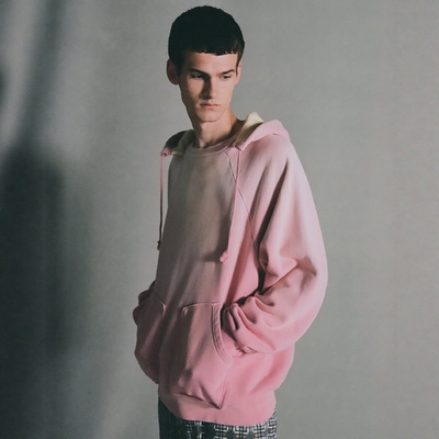 NICENESS做旧染色插兜运动帽衫