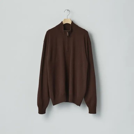 ssstein Pure Cashmere Knit Half Zip LS 26SS 羊绒半拉链针织衫