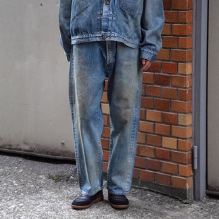 A.PRESSE No.37 Washed Wide Denim Pants 25AW 做旧水洗牛仔裤