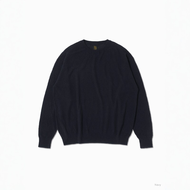 BATONER AMUNDSEN CREW NECK 26SS苏文棉加捻宽松透气绉纱长袖T恤