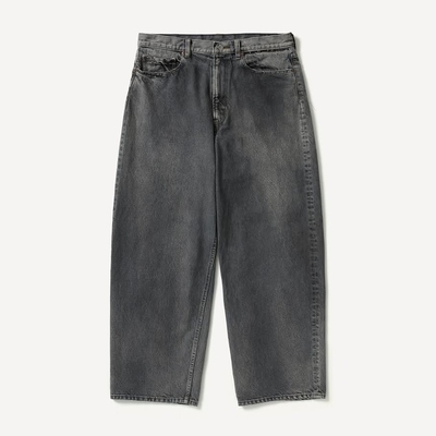 A.PRESSE复古做旧灰色牛仔裤