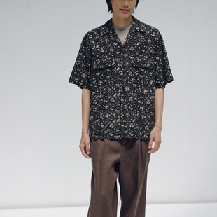 KAPTAIN SUNSHINE Open Collared Shirt 25SS 卡迪棉花纹短袖衬衫