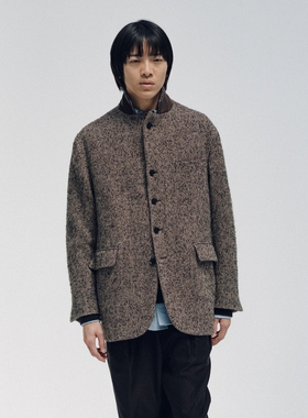 KAPTAIN SUNSHINE 4B Hunter Jacket 25AW羊驼毛亚麻皮领猎装夹克