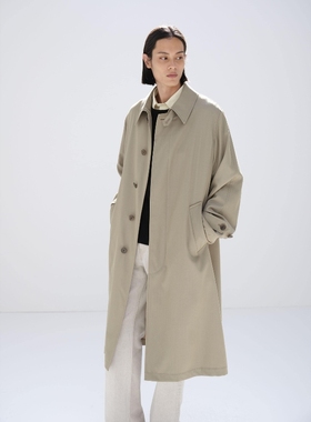 AURALEE LIGHT WOOL MAX GABARDINE COAT 26SS 140羊毛华达呢风衣