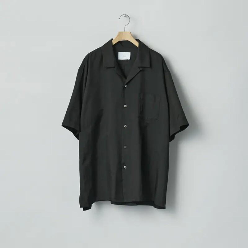 ssstein Twill Open Collar S/S Shirt 26SS 真丝铜氨丝短袖衬衫