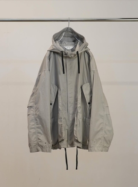 ANCELLM HOODED FIELD SHIRT JACKET 26SS军事风轻量棉质连帽夹克