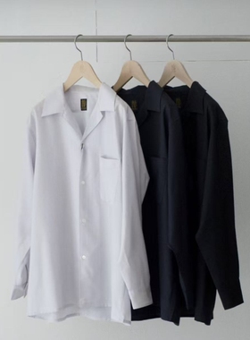 BATONER SOLID WOOL OPEN COLLAR SHIRT 26SS 羊毛开襟长袖衬衫