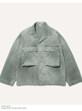 A.PRESSE Vintage WW2 US Army Utility Jacket 25AW做旧水洗夹克