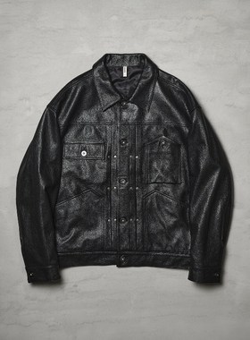 CCU TRUCKER JACKET GOAT 26SS 复古羊皮卡车司机宽松口袋夹克