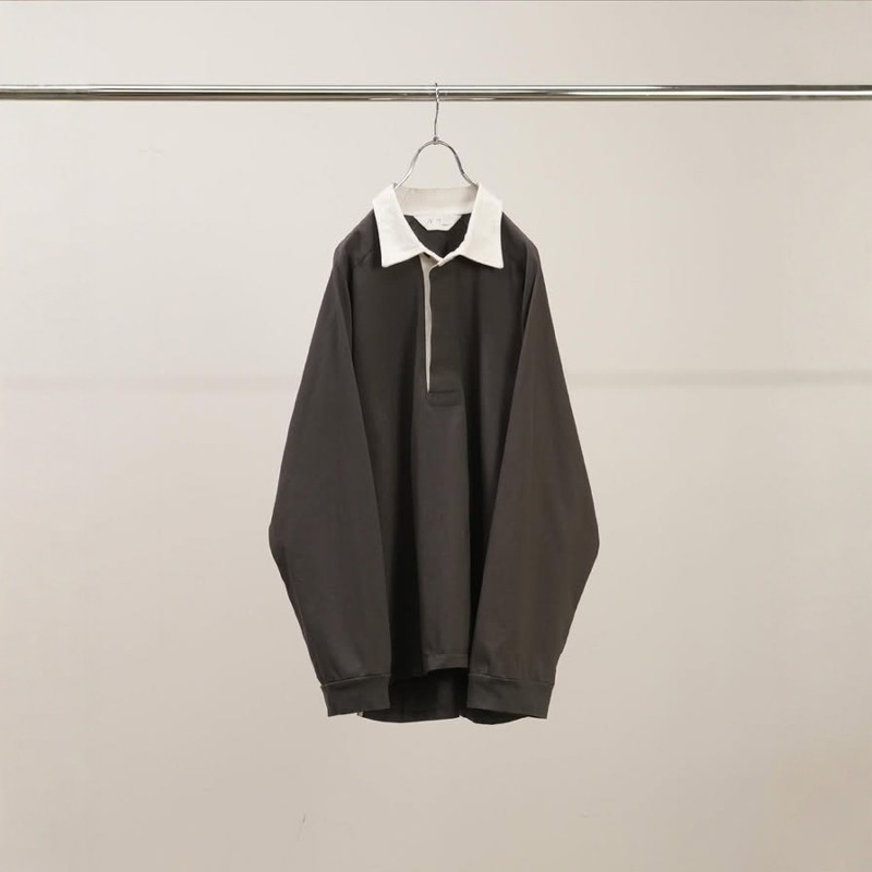 ANCELLM TWO-TONE RUGBY SHIRT 26SS 复古撞色领橄榄球长袖衬衫,男装,衬衫,淘宝优惠券,粉丝福利购,淘宝优惠卷