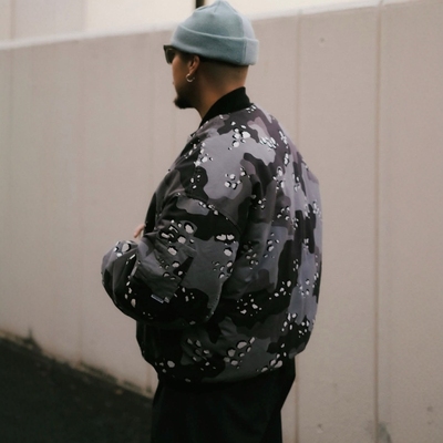 COOTIE迷彩夹棉宽松飞行夹克